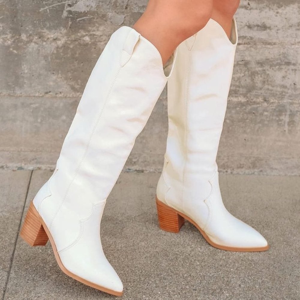 Princess Polly Billini Novena White Western Boot